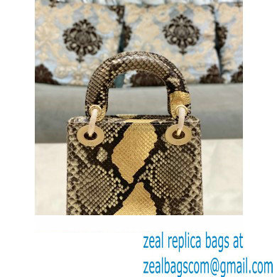 Lady Dior Python leather Mini Bag 17 2023 - Click Image to Close