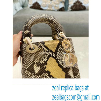 Lady Dior Python leather Mini Bag 17 2023 - Click Image to Close