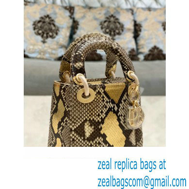 Lady Dior Python leather Mini Bag 17 2023 - Click Image to Close