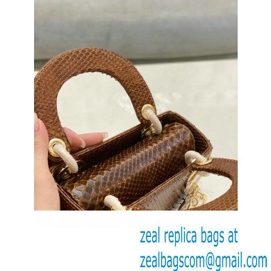 Lady Dior Python leather Mini Bag 18 2023 - Click Image to Close