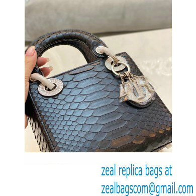 Lady Dior Python leather Mini Bag 20 2023 - Click Image to Close