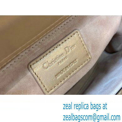 Lady Dior Small Bag in Iridescent and Cannage Lambskin Pink Gold
