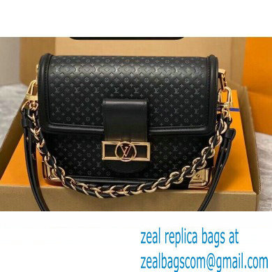 Louis Vuitton Calfskin Dauphine MM Bag M22276 Black 2023