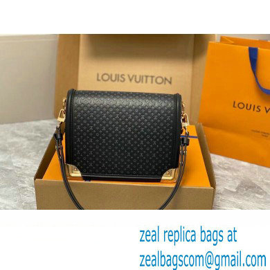 Louis Vuitton Calfskin Dauphine MM Bag M22276 Black 2023 - Click Image to Close