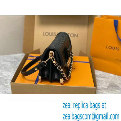 Louis Vuitton Calfskin Dauphine MM Bag M22276 Black 2023