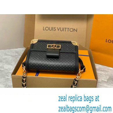 Louis Vuitton Calfskin Dauphine MM Bag M22276 Black 2023