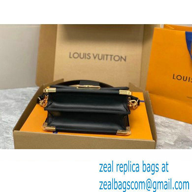 Louis Vuitton Calfskin Dauphine MM Bag M22276 Black 2023 - Click Image to Close