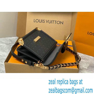 Louis Vuitton Calfskin Dauphine MM Bag M22276 Black 2023 - Click Image to Close