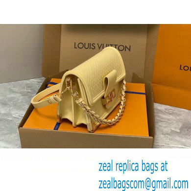 Louis Vuitton Calfskin Dauphine MM Bag M22276 Yellow 2023