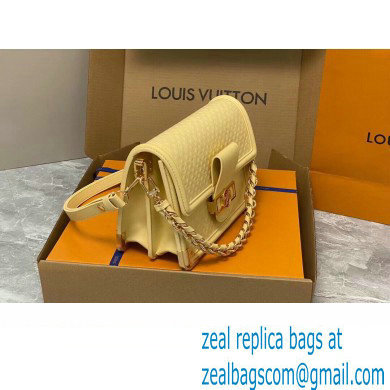 Louis Vuitton Calfskin Dauphine MM Bag M22276 Yellow 2023 - Click Image to Close