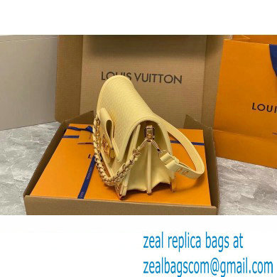 Louis Vuitton Calfskin Dauphine MM Bag M22276 Yellow 2023 - Click Image to Close