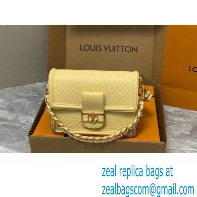 Louis Vuitton Calfskin Dauphine MM Bag M22276 Yellow 2023 - Click Image to Close