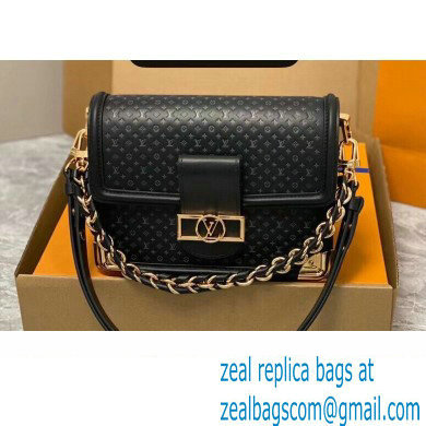 Louis Vuitton Calfskin Mini Dauphine Bag M22597 Black 2023