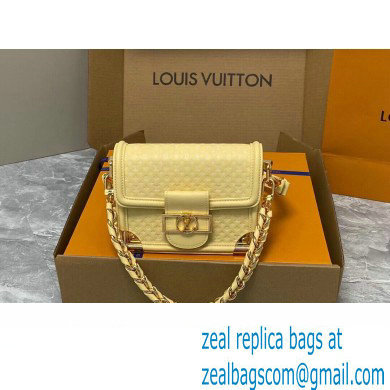 Louis Vuitton Calfskin Mini Dauphine Bag M22597 Yellow 2023 - Click Image to Close