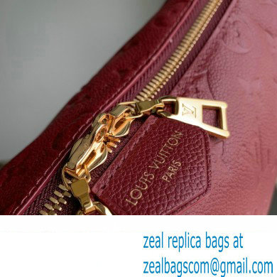 Louis Vuitton Embossed supple grained cowhide leather Sac Sport Bag M46674 Wine Red 2023