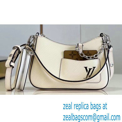 Louis Vuitton Epi grained cowhide leather Marellini Bag M20999 Quartz White 2023
