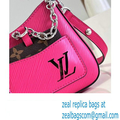 Louis Vuitton Epi grained cowhide leather Marellini Bag M21091 Rose Miami Pink 2023 - Click Image to Close