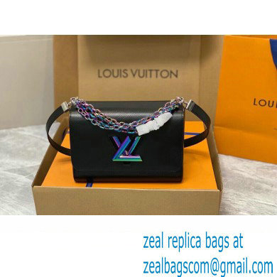 Louis Vuitton Epi grained leather Twist MM Bag M22028 Black 2023 - Click Image to Close