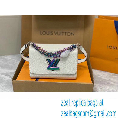 Louis Vuitton Epi grained leather Twist MM Bag M22029 White 2023 - Click Image to Close