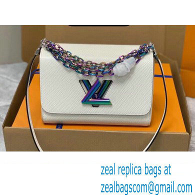 Louis Vuitton Epi grained leather Twist MM Bag M22029 White 2023 - Click Image to Close