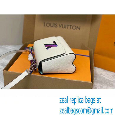 Louis Vuitton Epi grained leather Twist MM Bag M22029 White 2023 - Click Image to Close