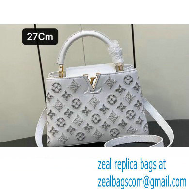 Louis Vuitton LV Broderie Anglaise Capucines BB Bag M20742 White 2023