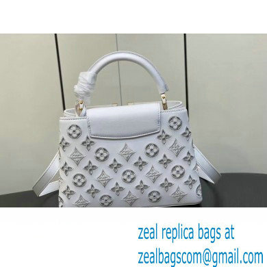 Louis Vuitton LV Broderie Anglaise Capucines BB Bag M20742 White 2023