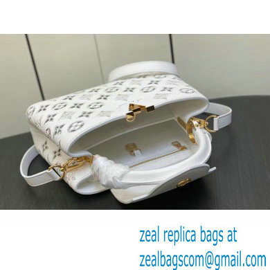 Louis Vuitton LV Broderie Anglaise Capucines BB Bag M20742 White 2023