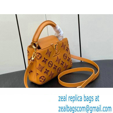 Louis Vuitton LV Broderie Anglaise Capucines Mini Bag M22863 Saffron Yellow 2023