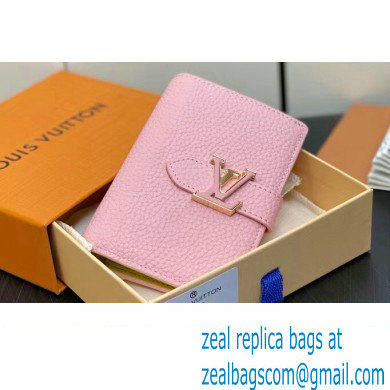 Louis Vuitton LV Vertical Compact Wallet M82144 Rose Jasmin Pink 2023 - Click Image to Close