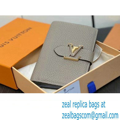 Louis Vuitton LV Vertical Compact Wallet M82198 Galet Gray 2023