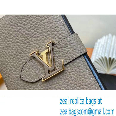 Louis Vuitton LV Vertical Compact Wallet M82198 Galet Gray 2023 - Click Image to Close