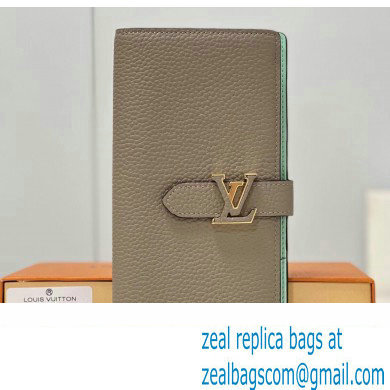 Louis Vuitton LV Vertical Wallet M81367 Galet Gray 2023 - Click Image to Close