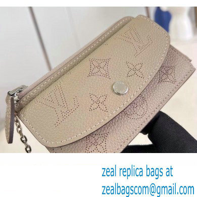 Louis Vuitton Mahina perforated calf leather Card Holder Recto Verso M81287 Galet Gray 2023 - Click Image to Close