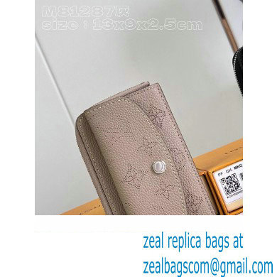 Louis Vuitton Mahina perforated calf leather Card Holder Recto Verso M81287 Galet Gray 2023 - Click Image to Close