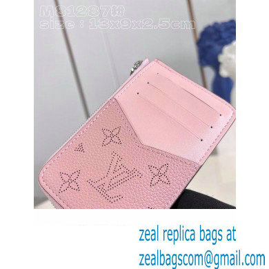 Louis Vuitton Mahina perforated calf leather Card Holder Recto Verso M81287 Pink 2023