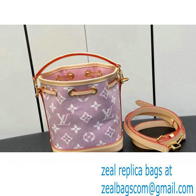 Louis Vuitton Monoglam canvas Nano Noe Bag M82427 Rose Pink 2023 - Click Image to Close