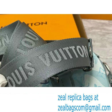 Louis Vuitton Monogram Aquagarden canvas Keepall Bandouliere 25 Bag M22527 Crystal Blue 2023 - Click Image to Close