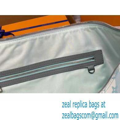 Louis Vuitton Monogram Aquagarden canvas Keepall Bandouliere 50 Bag M22570 Crystal Blue 2023 - Click Image to Close