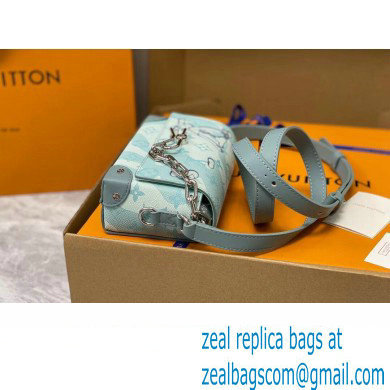 Louis Vuitton Monogram Aquagarden canvas Steamer Wearable Wallet Bag M22637 Crystal Blue 2023