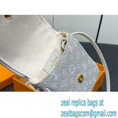 Louis Vuitton Monogram Canvas Pochette Cancun Pouch Bag M60018 Beige 2023 - Click Image to Close
