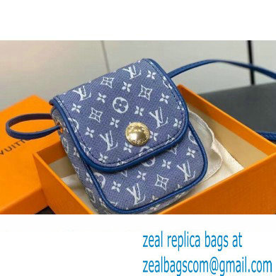 Louis Vuitton Monogram Pochette Cancun Pouch Bag M60018 Denim Blue 2023