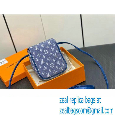 Louis Vuitton Monogram Pochette Cancun Pouch Bag M60018 Denim Blue 2023 - Click Image to Close