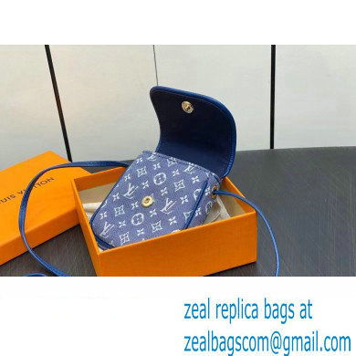 Louis Vuitton Monogram Pochette Cancun Pouch Bag M60018 Denim Blue 2023 - Click Image to Close