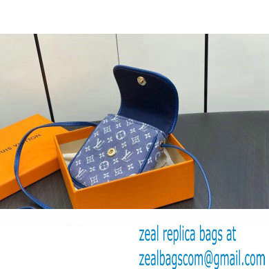 Louis Vuitton Monogram Pochette Cancun Pouch Bag M60018 Denim Blue 2023