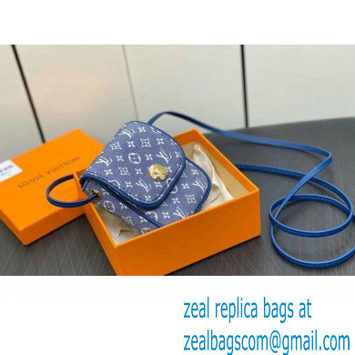 Louis Vuitton Monogram Pochette Cancun Pouch Bag M60018 Denim Blue 2023