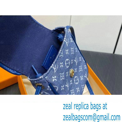 Louis Vuitton Monogram Pochette Cancun Pouch Bag M60018 Denim Blue 2023