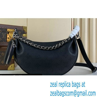 Louis Vuitton Perforated Mahina calfskin Baia PM Bag M22819 Black 2023