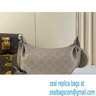 Louis Vuitton Perforated Mahina calfskin Baia PM Bag M22820 Galet Gray 2023