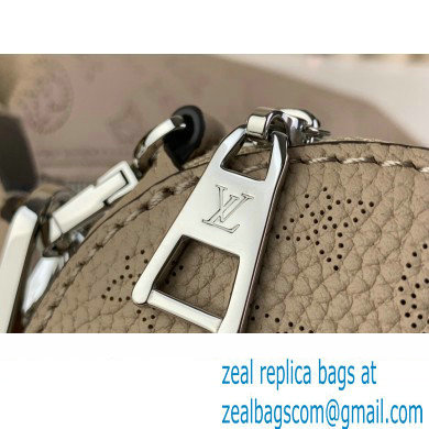 Louis Vuitton Perforated Mahina calfskin Baia PM Bag M22820 Galet Gray 2023